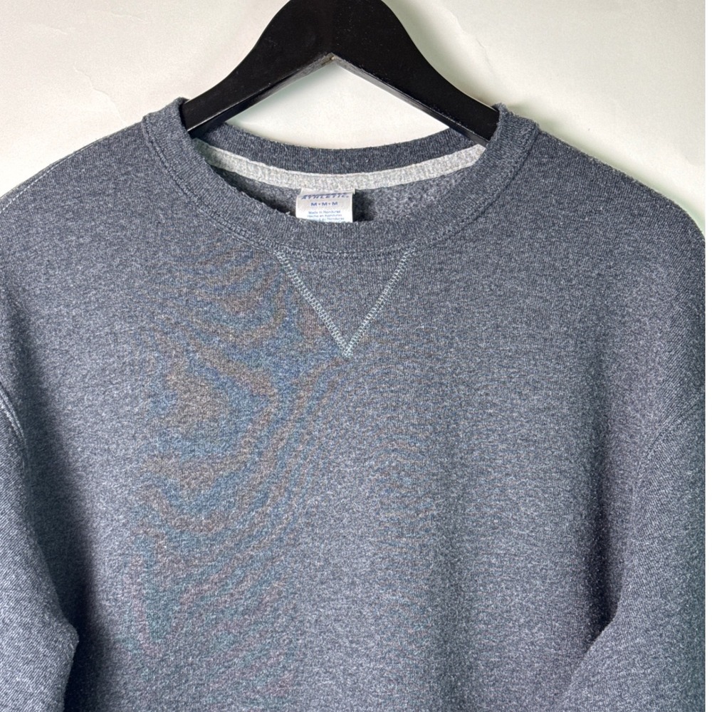 Russell Athletic Mens Gray Crewneck Sweatshirt Medium V-Stitch Y2K Vintage - Picture 2 of 8